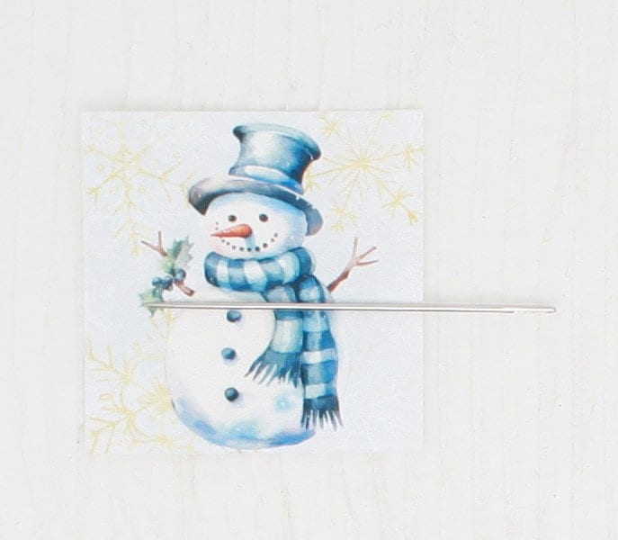 Primitive Snowman 1-1/8 Fabric Needle Minders Magnetic Cross Stitch,  Needlework, Quilting, Embroidery, Sewing Nanny Minder WIP -  Australia