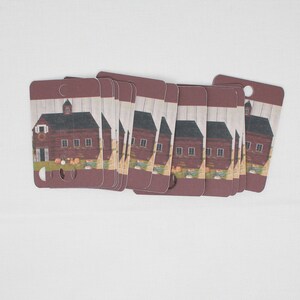 Fall Barn Thread Drops/ Thread Cards/ Flss Holders for Embroidery Floss ...