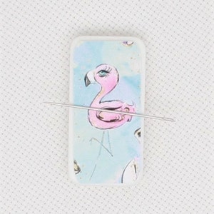 Flamingo magnetic  needle minder/cover minder for cross stitch, embroidery, needlepoint, or diamond paintin