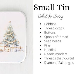 Contenitore portaoggetti per albero di Natale per punto croce, ricamo, ago, cucito o pittura a diamante