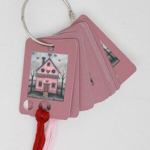 All Hearts Come Home draaddruppels/draadkaarten/draadhouders voor borduurgaren (set van 20)