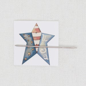 USA star needle minder/cover minder for cross stitch/embroidery/needlepoint/diamond painting