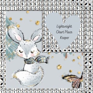 Bunny-kaartplaatsbewaarder/patroonhelper/kaartmarkering/patroonmarkering/kaartminder voor kruissteek