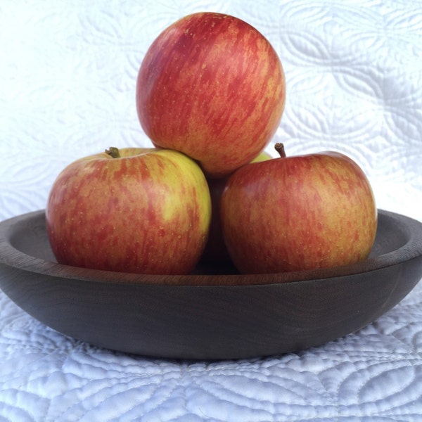 beautiful shallow walnut bowl