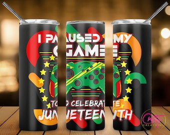 Juneteenth Gaming Tumbler Wrap