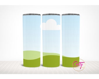Customizable 20 oz. Skinny Tumbler Canva Templates - Easy-to-Use Sublimation Designs for DIY and Crafts