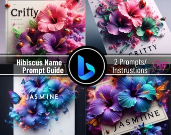 Hibiscus Name Artwork - Unique Design