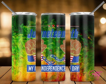 Juneteenth Independence Tumbler Wrap