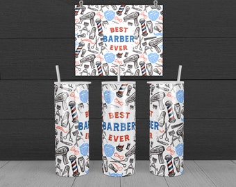 Best Barber Wrap 20oz PNG Digital Download