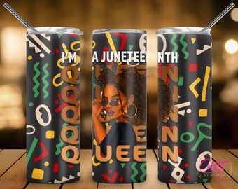 Juneteenth Diva Queen Tumbler Wrap