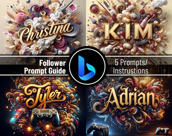 Featured listing image: Artistic Custom Name 3D Artwork - Unique Personalized Typography Design