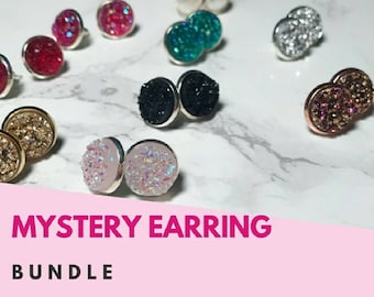 Mystery Bundle Druzy Stud Earrings 12mm