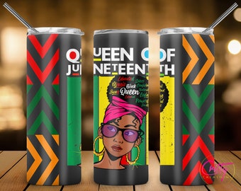 Juneteenth Queen 2 Tumbler Wrap