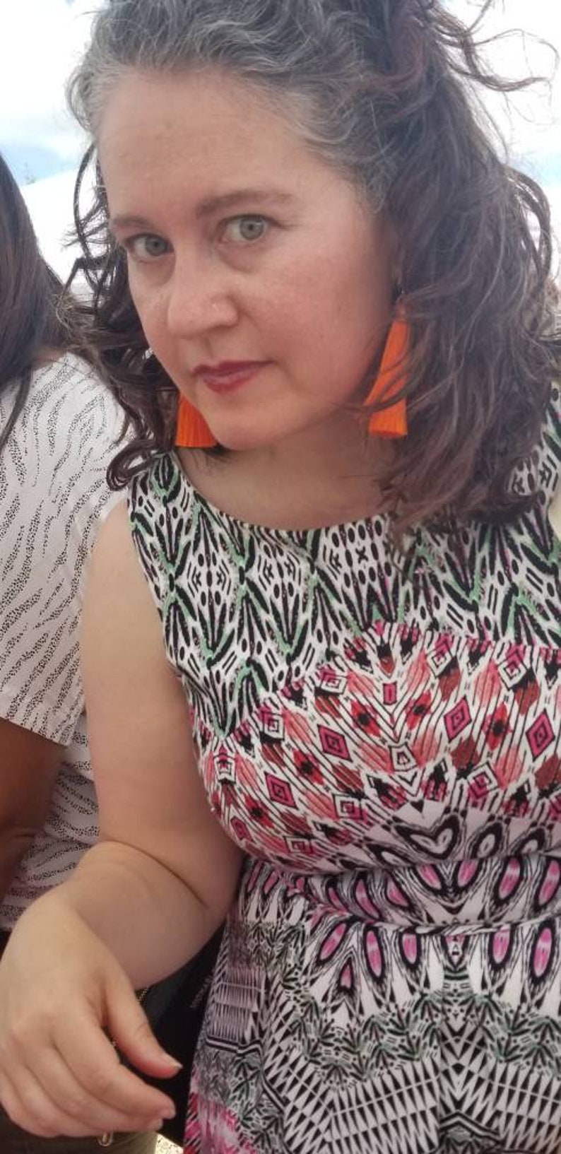 Orange Tassel Earrings