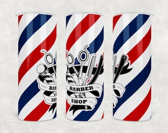 Barber Pole Wrap 20oz PNG Digital Download