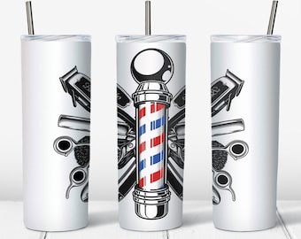 Master Barber Pole Wrap 20oz PNG Digital Download