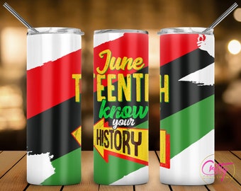 Juneteenth Know Your History Tumbler Wrap
