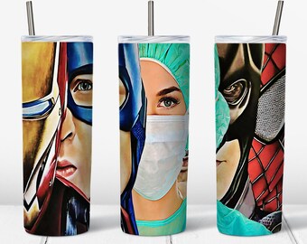 Nurse Marvel Wrap 20oz PNG Digital Download