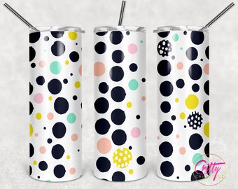 Black Polka Dot Wrap Seamless Design PNG