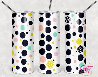 Black Polka Dot Wrap Seamless Design PNG