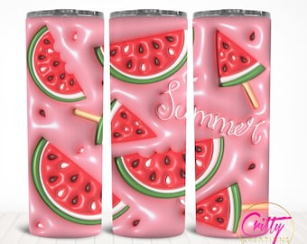 Inflated Pink Watermelon Tumbler - Unique Sublimation Design