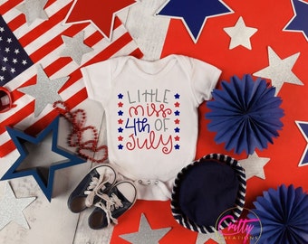 Little Miss 4th of July SVG