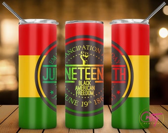 Juneteenth Pride Fist Tumbler Wrap