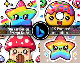 Unique Sticker Prompt Designs for Creative Inspiration - Artistic Decals for Journaling, Scrapbooking, and Crafts