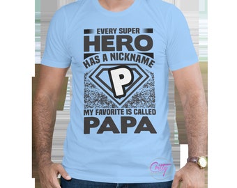 Super Hero PAPA T-shirt Design