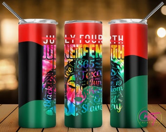 Celebrate Juneteenth Rainbow Tumbler Wrap