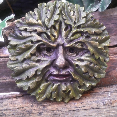 Handmade Green Man Garden Plaque Ornament Gift. Etsy UK