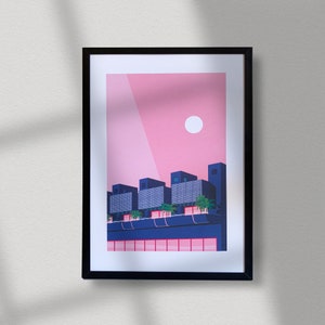 The Barbican No. 2. London Architecture Print Illustration