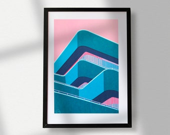 Brutalist Stacked Architecture Print