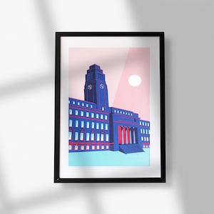 Parkinson Building, Leeds, Architecture Illustration Print