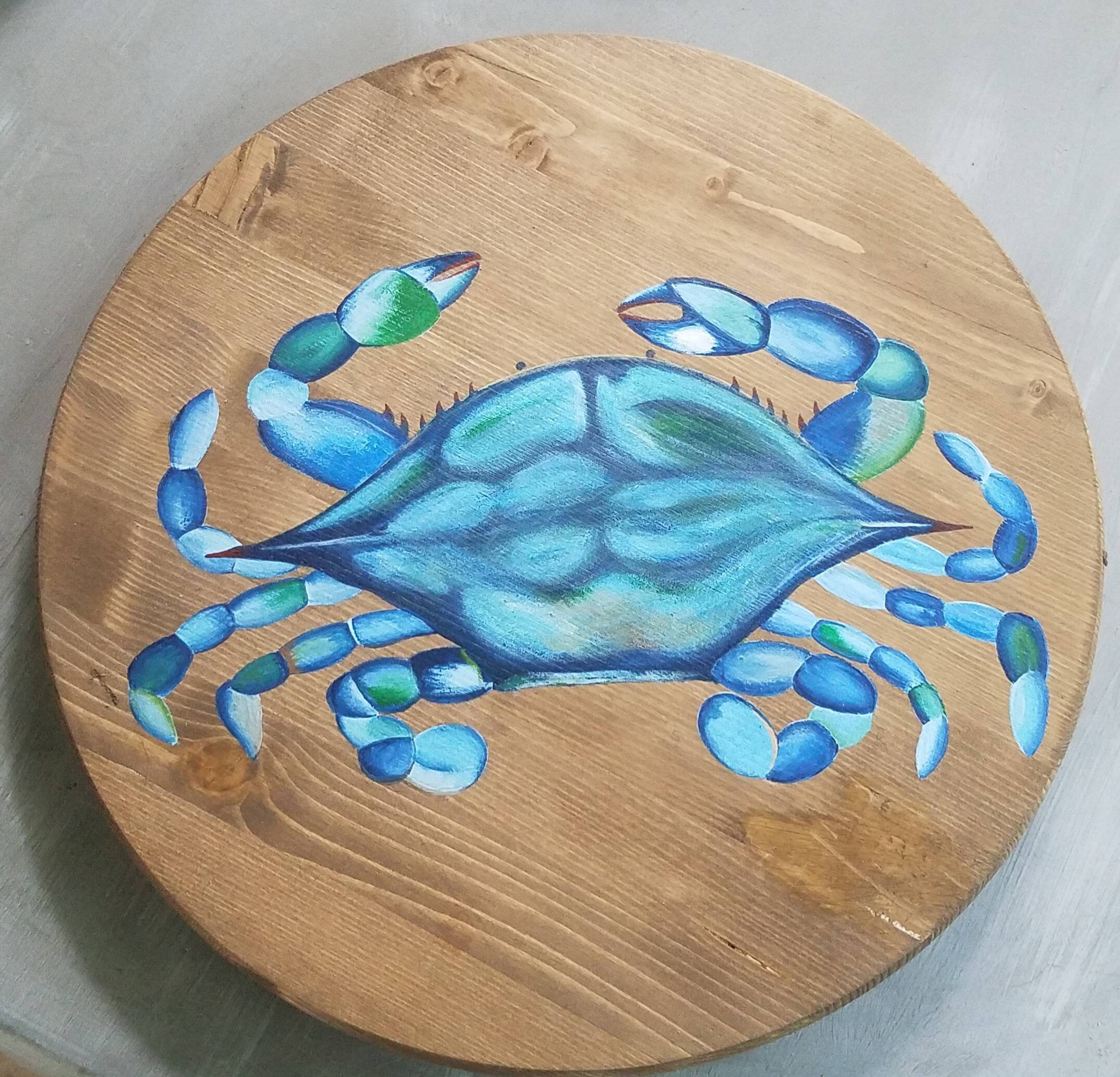 Blue Crab Serving Tray Etsy