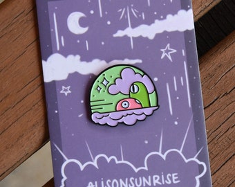 Cute Alien Soft Enamel Pin Badge *WITH FREE STICKER*