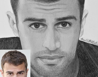 Benutzerdefinierte gezeichnet Portrait / Original-Kunst / personalisierte Kunst / Kommission Portrait / Illustration /Custom Geschenk/Zeichnung von Foto/Bleistift Portrait