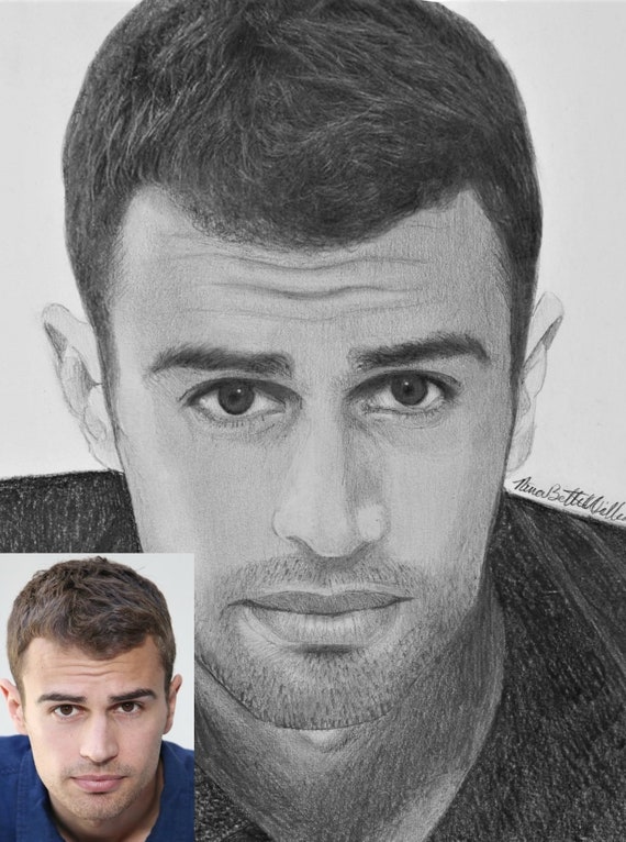 Custom Drawn Portrait / Original Art / Personalized Art / Commission Portrait / Illustration /Custom Gift/Drawing from Photo/Pencil Portrait