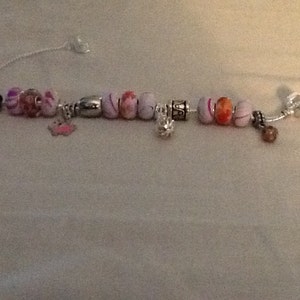 PINK and PURPLE CHARM Bracelet image 3