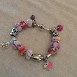 PINK and PURPLE CHARM Bracelet image 2