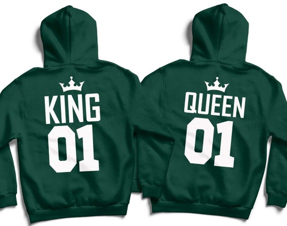 King Queen King and Queen Hoodies Couple Hoodies Couple -  Israel