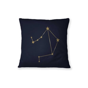 Signe du zodiaque balance, coussin étoile du zodiaque, constellation d'étoiles, cadeau horoscope, impression astronomie, cadeaux astronomie, cadeau constellation