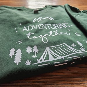 Matching Travel Sweatshirts, Travel Lover Sweatshirts, Honeymoon Gift for Couple, Mountain Honeymoon Hoodie, Matching Mr and Mrs Sweatshirts image 2