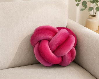 Rosa Knotenkissen Dekokissen Knoten Kissen Designer Kissen Modernes Wohnzimmer Deko Sofakissen Minimalistische Wohndeko Geschenk