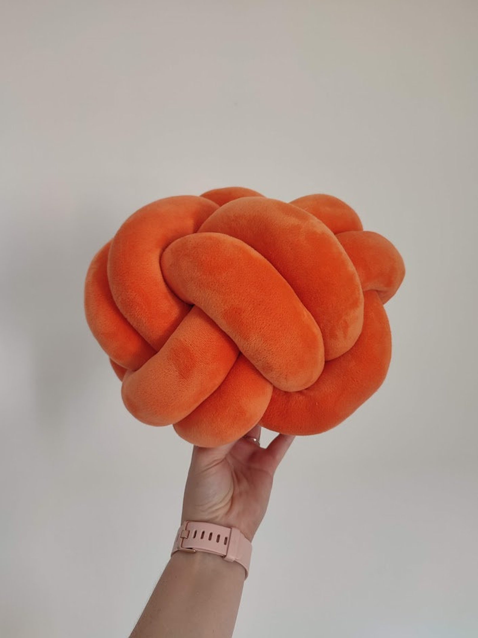 Knot Pillow Orange Knot Pillow Knot Cushion Knot Cushion Etsy