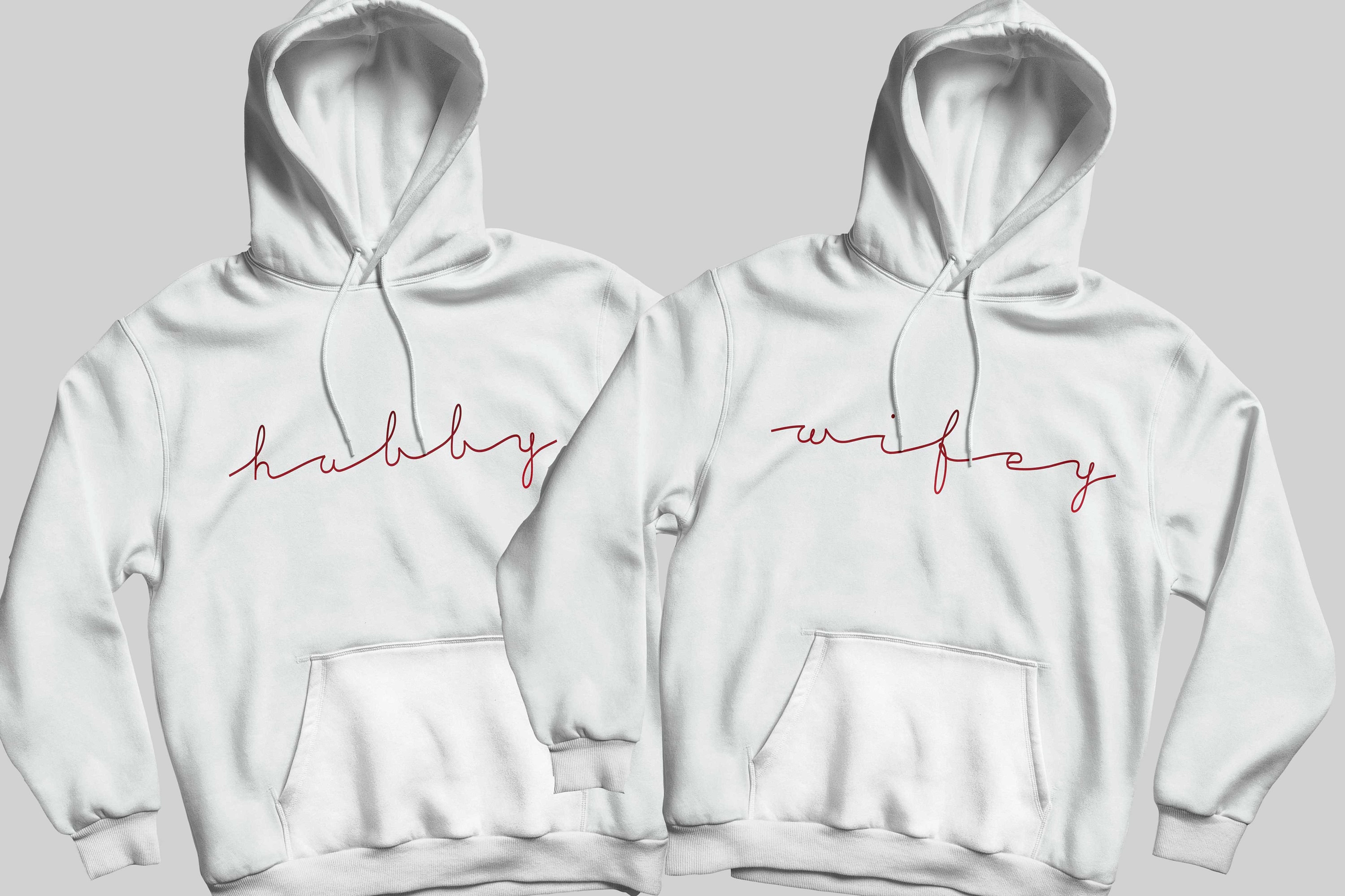 hubby and wifey hoodies