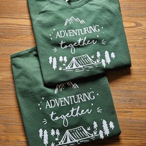 Matching Travel Sweatshirts, Travel Lover Sweatshirts, Honeymoon Gift for Couple, Mountain Honeymoon Hoodie, Matching Mr and Mrs Sweatshirts image 4