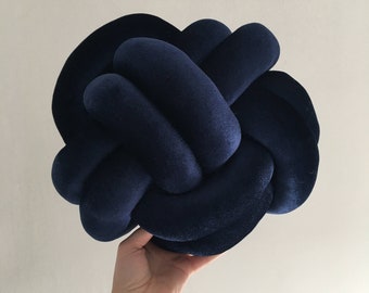 Knot Pillow, Navy Blue Knot Pillow, Knot Cushion, Knot Cushion, Large Floor Cushion, Large Knot Pillow, Large Floor Pillow, Ball Pillow