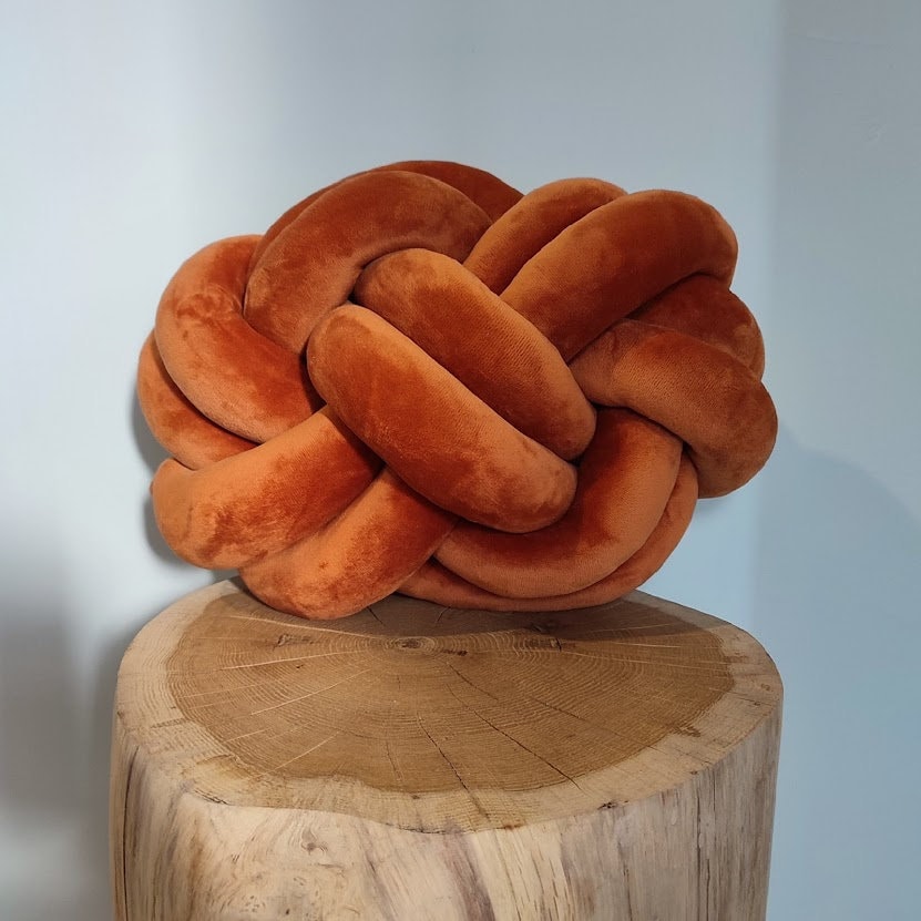 Orange Knot Cushion