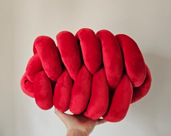 Cuscino con nodo, Cuscino con nodo rosso, Cuscino con nodo rosso, Cuscino con nodo, Cuscino da pavimento grande, Cuscino con nodo grande, Cuscino da pavimento grande, Cuscino a sfera